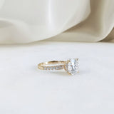 Round Pave Lab Grown Diamond Engagement Ring