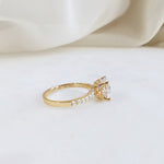 Round Pave Lab Grown Diamond Engagement Ring