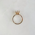Round Pave Lab Grown Diamond Engagement Ring