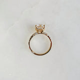 Round Pave Lab Grown Diamond Engagement Ring