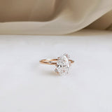 Oval Cluster Lab Grown Diamond Engagement Ring