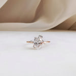 Oval Cluster Lab Grown Diamond Engagement Ring
