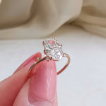 Oval Cluster Lab Grown Diamond Engagement Ring