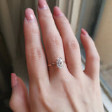 Oval Cluster Lab Grown Diamond Engagement Ring