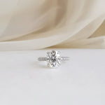 Oval Pave Lab Grown Diamond Engagement Ring