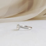 Oval Pave Lab Grown Diamond Engagement Ring