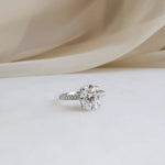 Oval Pave Lab Grown Diamond Engagement Ring