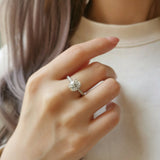 Oval Pave Lab Grown Diamond Engagement Ring