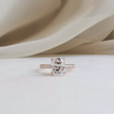 Oval Pave Lab Grown Diamond Engagement Ring