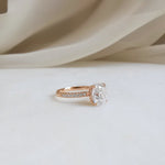 Oval Pave Lab Grown Diamond Engagement Ring