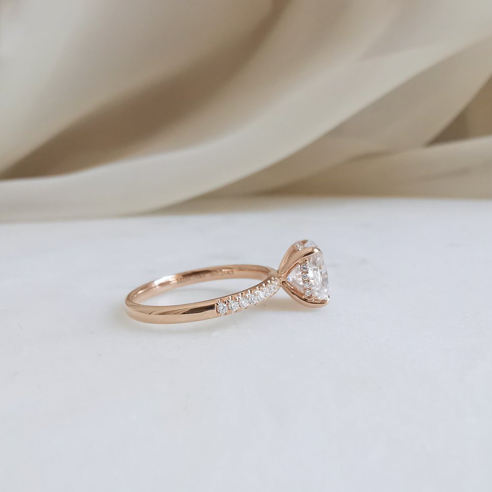 Oval Pave Lab Grown Diamond Engagement Ring