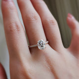Oval Pave Lab Grown Diamond Engagement Ring
