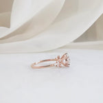Round Cluster Lab Grown Diamond Engagement Ring