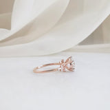 Round Cluster Lab Grown Diamond Engagement Ring