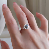 Round Cluster Lab Grown Diamond Engagement Ring