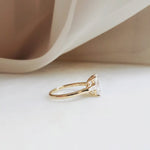 Emerald Three Stone Lab Grown Diamond Engagement Ring