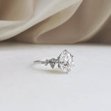Round Cluster Lab Grown Diamond Engagement Ring