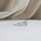 Round Cluster Lab Grown Diamond Engagement Ring
