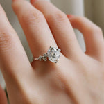 Round Cluster Lab Grown Diamond Engagement Ring