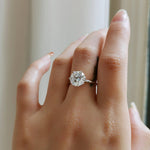 Round Hidden Halo Lab Grown Diamond Engagement Ring