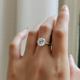Round Hidden Halo Lab Grown Diamond Engagement Ring