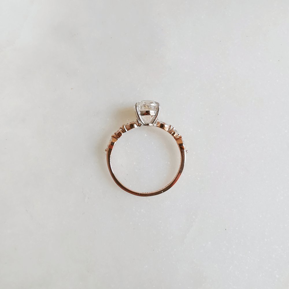 Oval Pave Lab Grown Diamond Engagement Ring