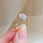 Oval Pave Lab Grown Diamond Engagement Ring