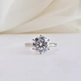 Round Solitaire Lab Grown Diamond Engagement Ring