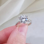 Round Solitaire Lab Grown Diamond Engagement Ring