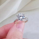 Round Solitaire Lab Grown Diamond Engagement Ring