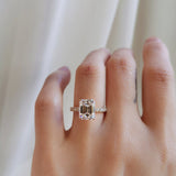Emerald Pave Lab Grown Diamond Engagement Ring