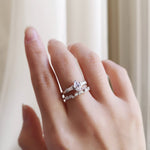 0.50 CT Pear Three Stones CVD F/VS2 Diamond Engagement Ring 3
