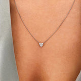 0.7 CT Heart Solitaire CVD F/VS Diamond Necklace 4