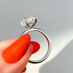 Cushion Hidden Halo Lab Grown Diamond Engagement Ring