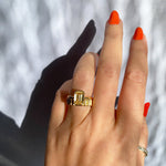 Emerald Half Bezel Lab Grown Diamond Engagement Ring