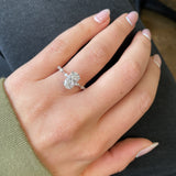2.01 CT Oval Cut Pave CVD F/VS1 Diamond Engagement Ring 6