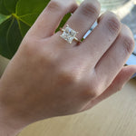 2.56 CT Princess Solitaire CVD G-VS2 Diamond Engagement Ring 6