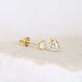 0.70 TCW Round Cut Moissanite Stud Earrings