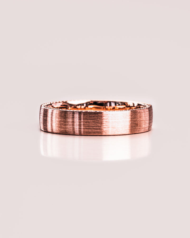 
                  
                    Classic Brushed-Finish Rose Gold Men's Band 1
                  
                