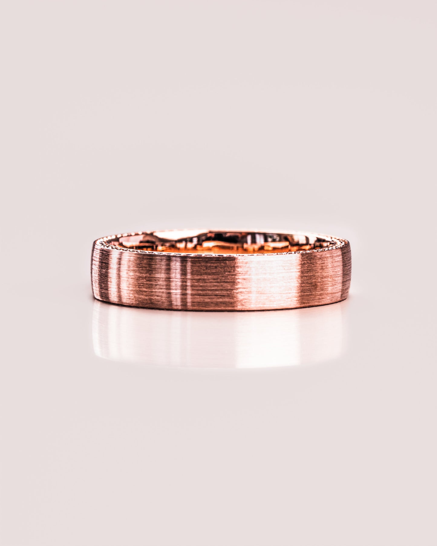 
                  
                    Classic Brushed-Finish Rose Gold Men's Band 1
                  
                