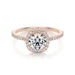 1.0 CT Round Halo CVD E/VS2 Diamond Engagement Ring 9