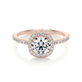 1.0 CT Round Halo CVD E/VS2 Diamond Engagement Ring 9
