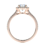1.0 CT Round Halo CVD E/VS2 Diamond Engagement Ring 13