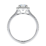 1.0 CT Round Halo CVD E/VS2 Diamond Engagement Ring 4