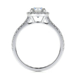 1.0 CT Round Halo CVD E/VS2 Diamond Engagement Ring 4