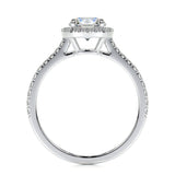 1.0 CT Round Halo CVD E/VS2 Diamond Engagement Ring 4
