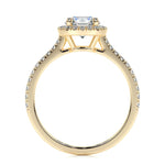 1.0 CT Round Halo CVD E/VS2 Diamond Engagement Ring 8