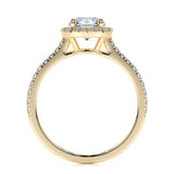 1.0 CT Round Halo CVD E/VS2 Diamond Engagement Ring 8