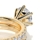 1.50 CT Round Solitaire CVD F/VS Diamond Bridal Ring Set 9