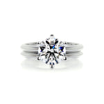 1.0 CT Round Solitaire CVD F/VS Diamond Bridal Ring Set 1